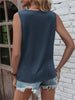 Cutout Twisted Round Neck Tank