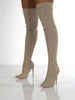 Point Toe Over Knee Stiletto Boots