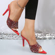 Sequin Point Toe Kitten Heel