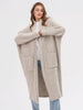 Pocketed Open Front Long Sleeve Longline Cardigan