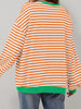 Lovelet Contrast Striped Long Sleeve Sweatshirt