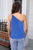 One Shoulder Sleeveless Blouse