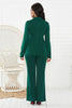 Lapel Collar Long Sleeve Blazer and Pants Set