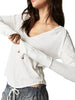 Exposed Seam Notched Long Sleeve T-Shirt