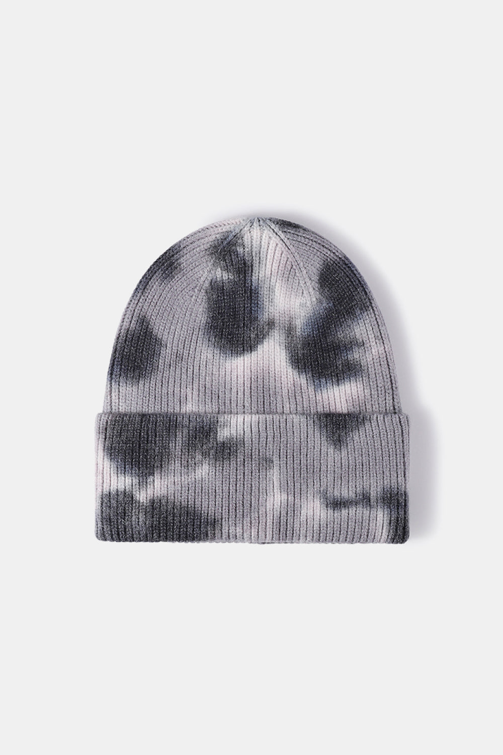 Tie-Dye Cuffed Rib-Knit Beanie Hat