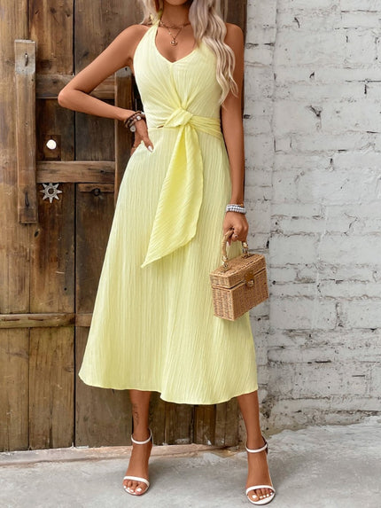 Honey Halter Neck Midi Dress