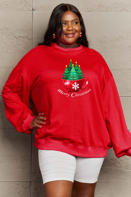 Simply Love Full Size MERRY CHRISTMAS Graphic Sweatshirt