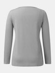 Full Size Scoop Neck Long Sleeve T-Shirt