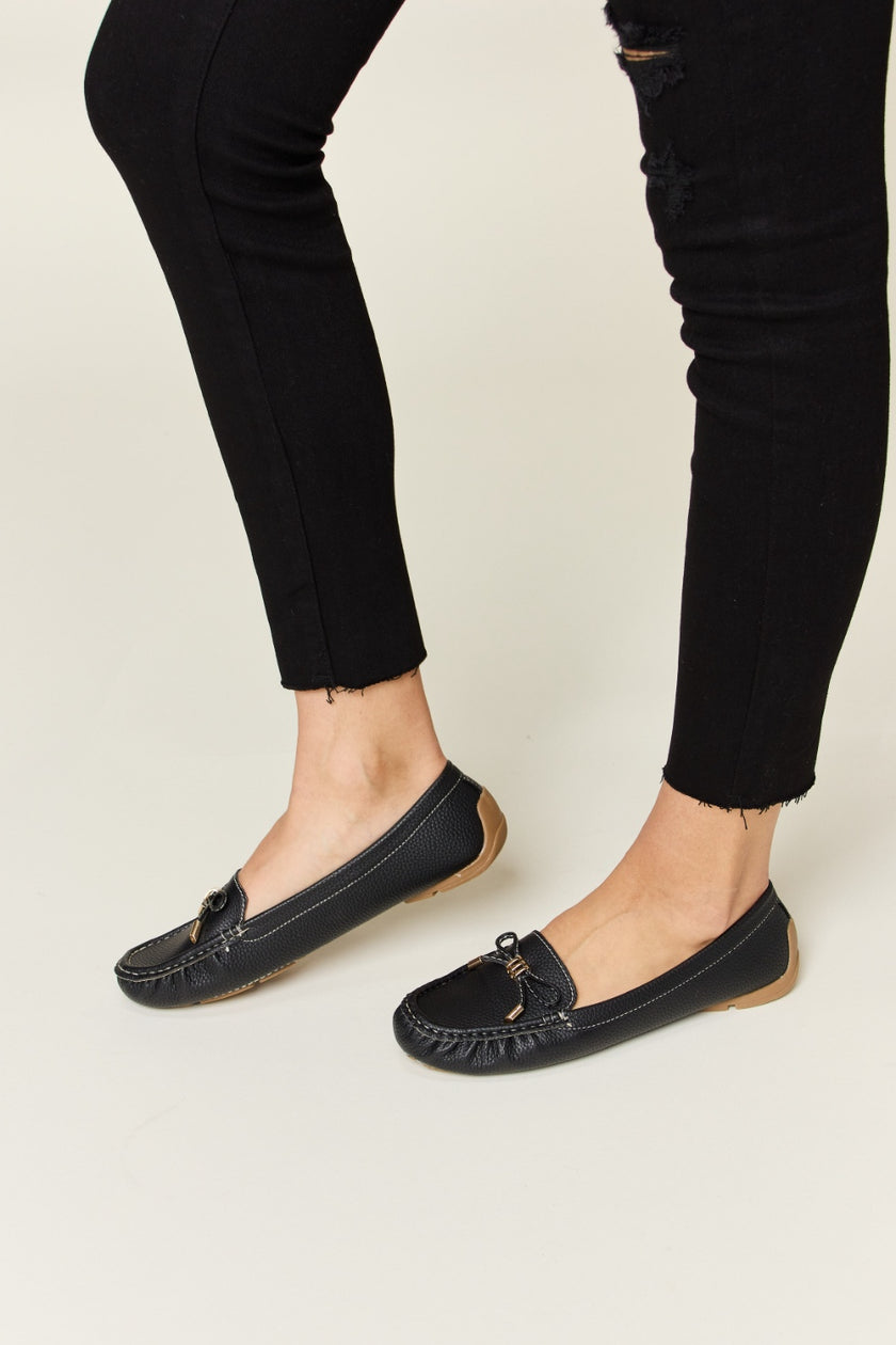 Forever Link Slip On Bow Flats Loafers - QuaintQuest Fashion