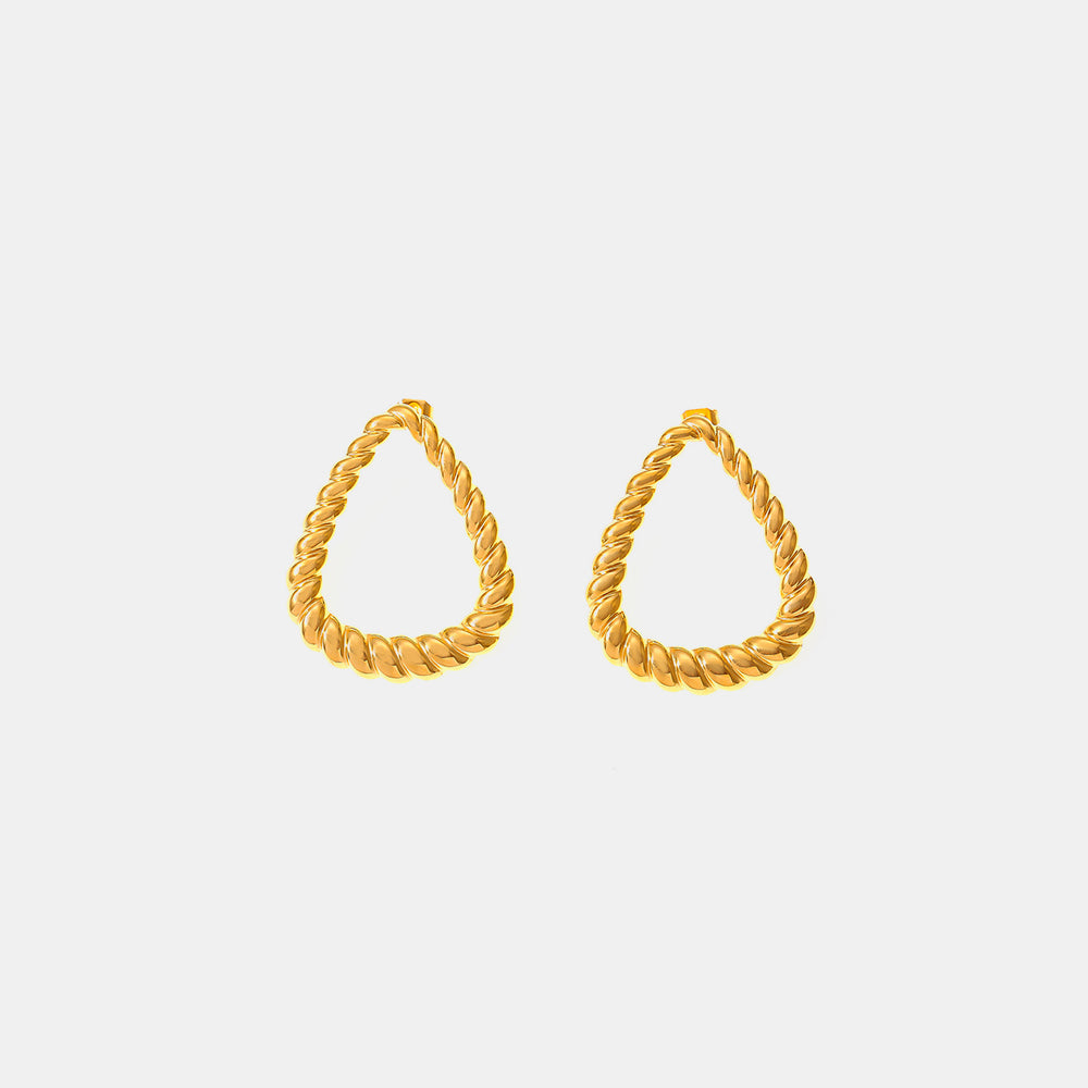 Gold-Plated Twisted Earrings