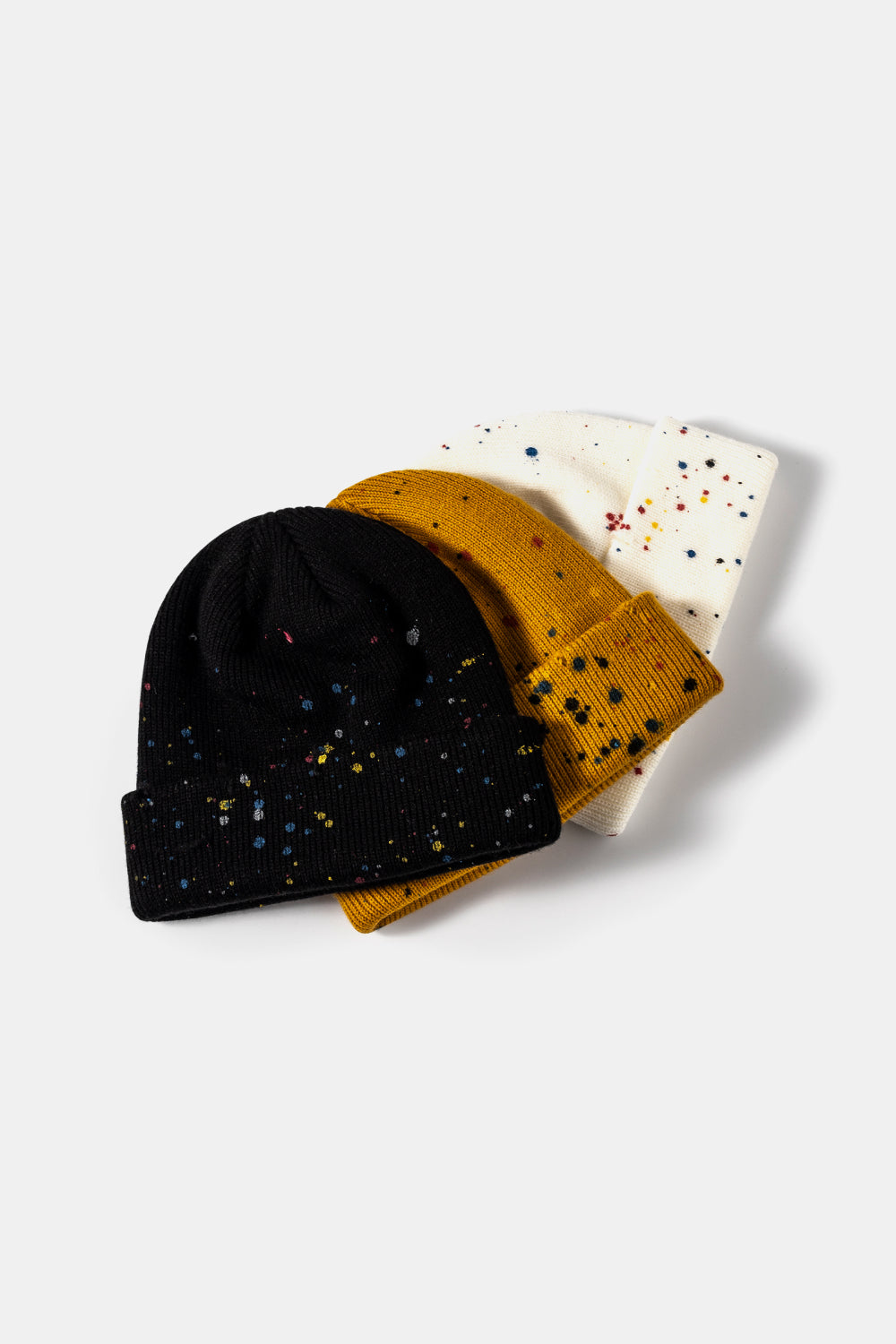 Confetti Rib-Knit Cuff Beanie