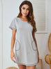 Round Neck Short Sleeve Lounge Dress