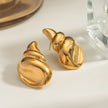 Gold-Plated Conch Earrings