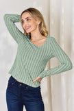 Full Size Ribbed Long Sleeve T-Shirt