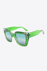 Inlaid Rhinestone Polycarbonate Sunglasses