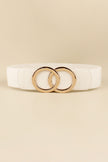 Zinc Alloy Buckle Elastic PU Belt