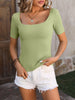 Mandy Square Neck Short Sleeve Top