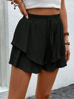 Perfee Tied Layered High Waist Shorts