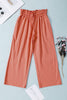 Drawstring Waist Wide Leg Pants