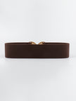 Geometric Buckle Elastic Wide Belt