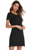 Round Neck Short Sleeve Lounge Dress