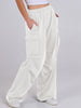 Elastic Waist Wide Leg Pants with Pockets