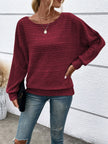 Full Size Round Neck Long Sleeve Sweater