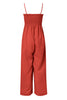 Smocked Spaghetti Strap Wide Leg Jumpsuit