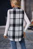 Plaid Button Up Vest Coat