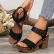 Peep Toe Block Heel