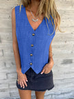 V-Neck Button Up Vest