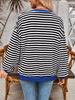 Lovelet Contrast Striped Long Sleeve Sweatshirt