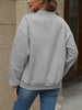 V-Neck Long Sleeve Dropped Shoulder Sweater