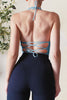 Backless Lace-Up Halter Neck Cami