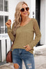 V-Neck Long Raglan Sleeve T-Shirt