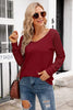 V-Neck Long Raglan Sleeve T-Shirt