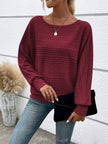 Full Size Round Neck Long Sleeve Sweater