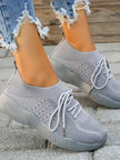 Mesh Round Toe Flat Athletic Sneaker