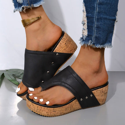 PU Leather Wedge