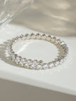 Stainless Steel Inlaid Zircon Bracelet