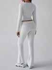 Devine Square Neck Long Sleeve Top and Pants Set