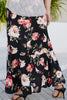 Plus Size Floral High-Rise Skirt