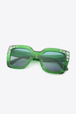 Inlaid Rhinestone Polycarbonate Sunglasses