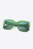 Inlaid Rhinestone Polycarbonate Sunglasses