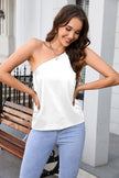 One Shoulder Sleeveless Blouse