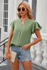 Notched Cap Sleeve T-Shirt