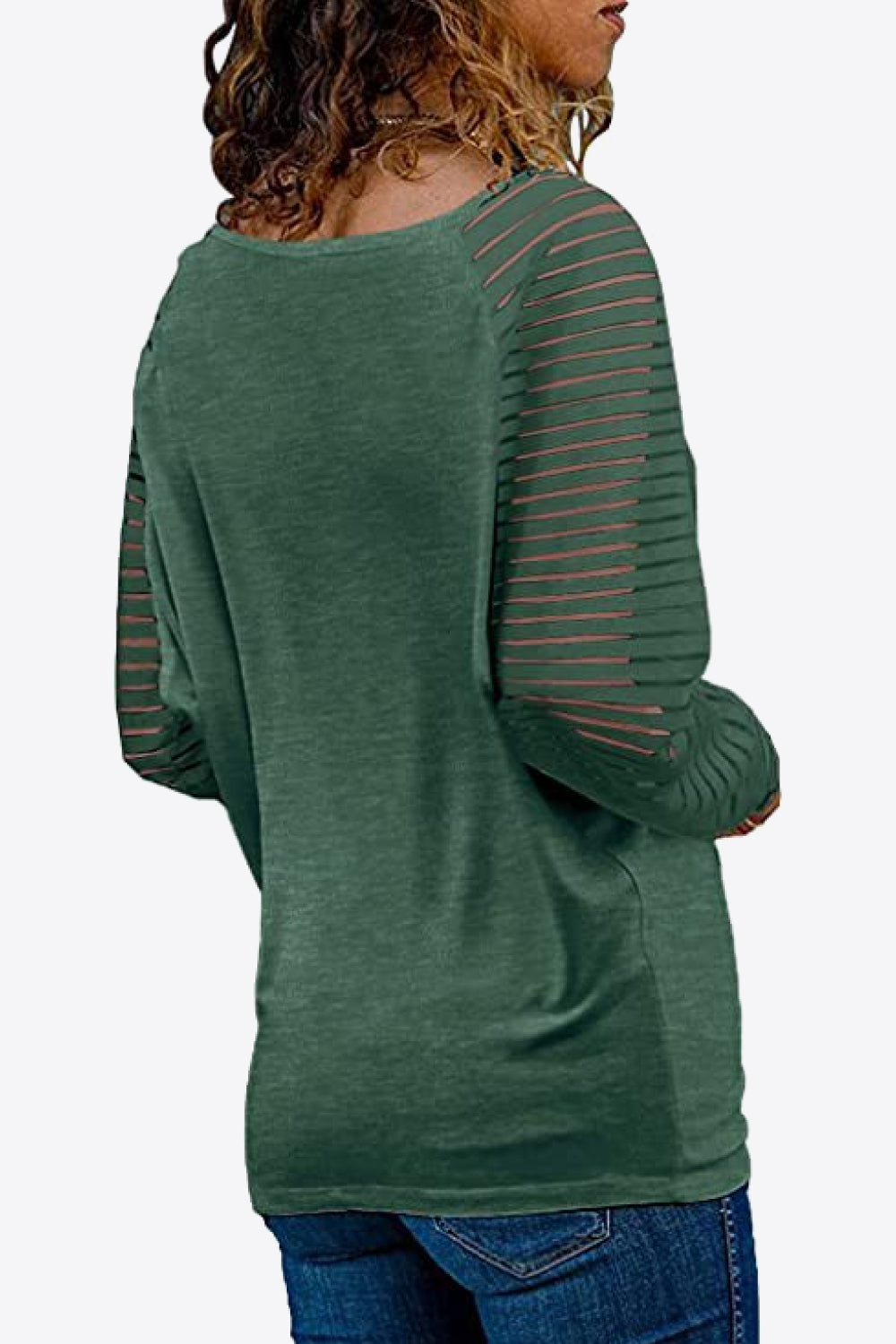 V-Neck Long Raglan Sleeve T-Shirt