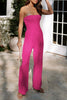 Smocked Tube Wide Leg Jumpsuit