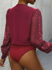 Perfee Ruched Surplice Long Sleeve Bodysuit