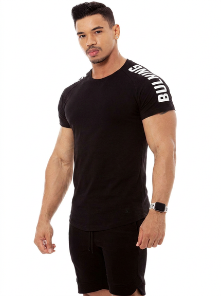 Men's Plus Size Letter Round Neck Short Sleeve T-Shirt